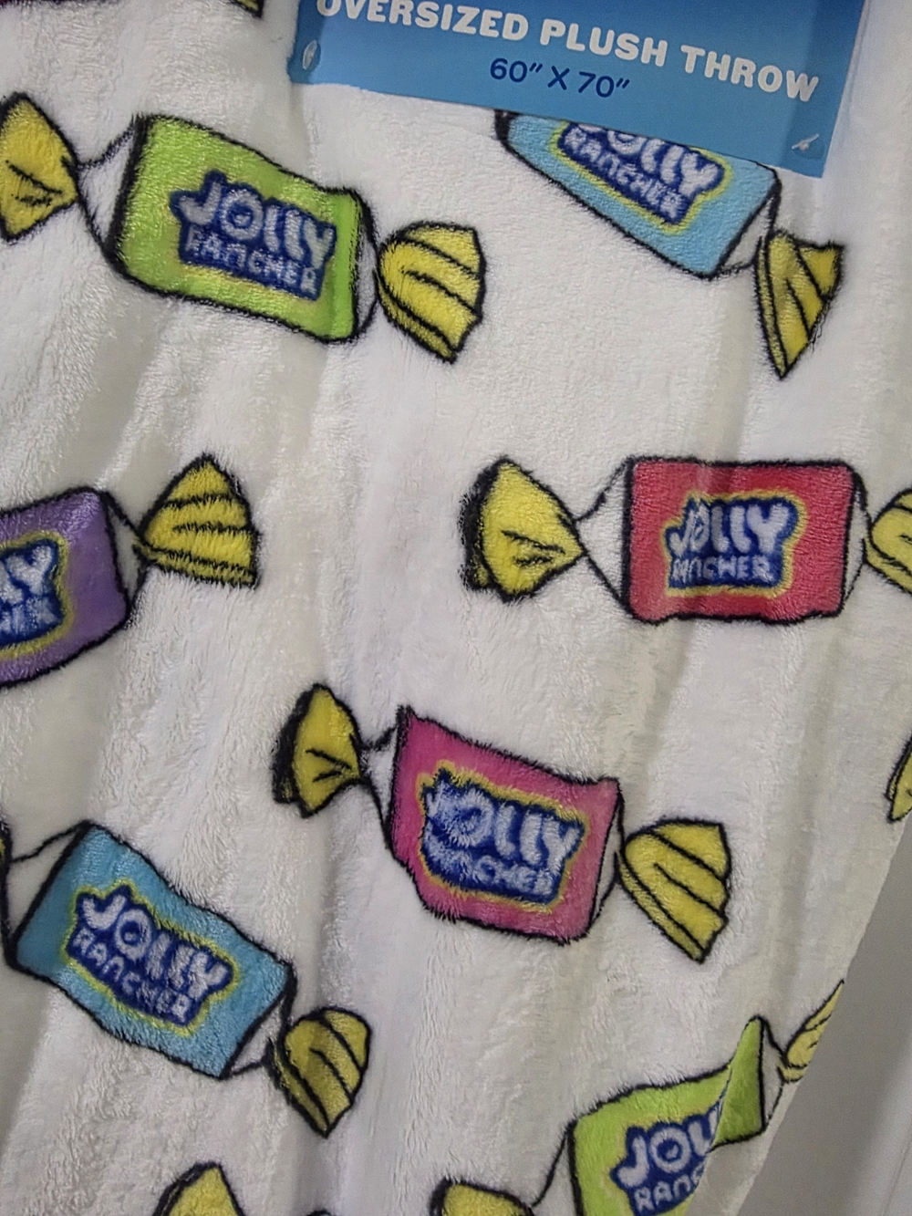 Jolly Rancher Candy Print Plush Throw Blanket - Picture 4 of 4